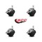 Service Caster 2 Inch Flat Black Hooded Nylon Wheel Grip Ring Chair Caster with Brake SCC, 4PK SCC-GR02S50D-NYS-FB-B-716X78-4 - alternate 3